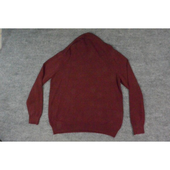 Vineyard Vines Sweater Mens Med Red Knit Quarter Zip Cashmere‎ Cotton - Picture 3 of 9